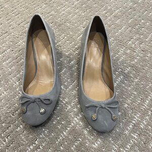 Tory Burch Laila 50 Pumps, carbon gray suede, size 8